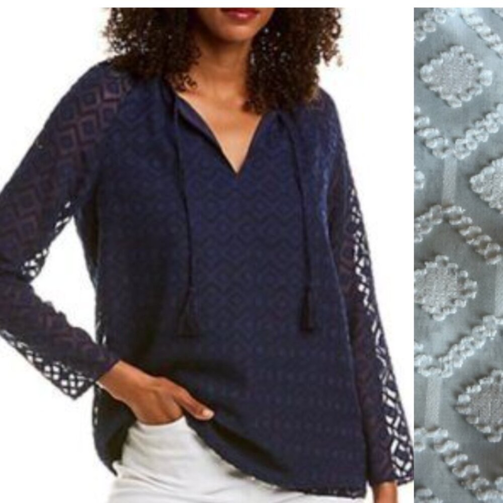 Sail To Sable allover diamond jacquard texture top szL